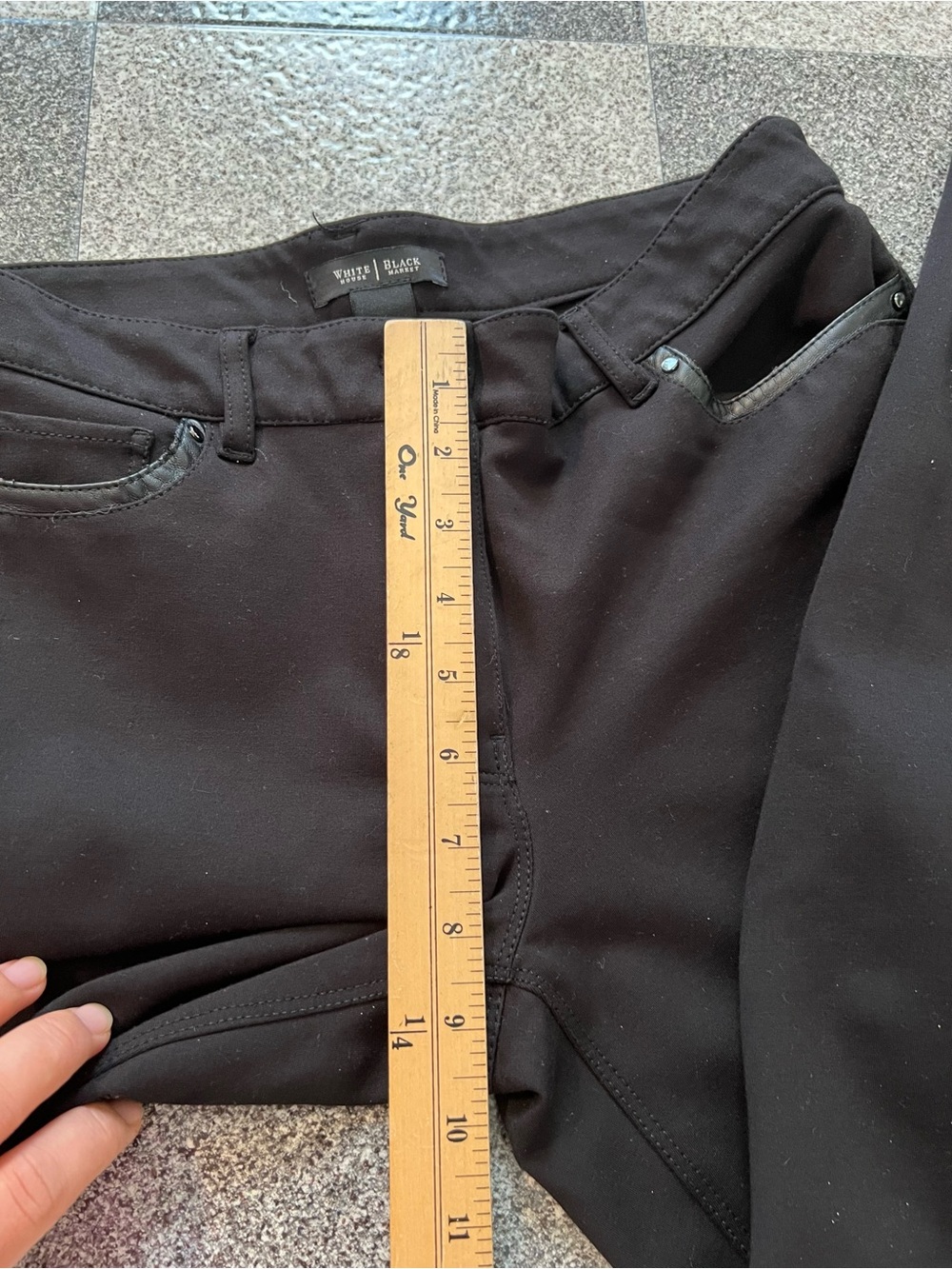 White House Black Market Women's Black Ankle Zip Skinny Pants Size 8R - Picture 5 of 9
